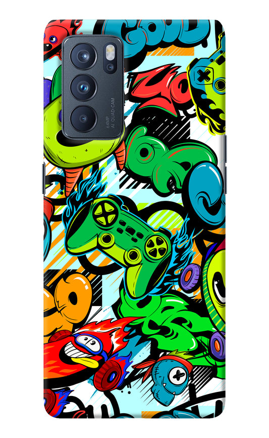 Game Doodle Oppo Reno6 Pro 5G Back Cover