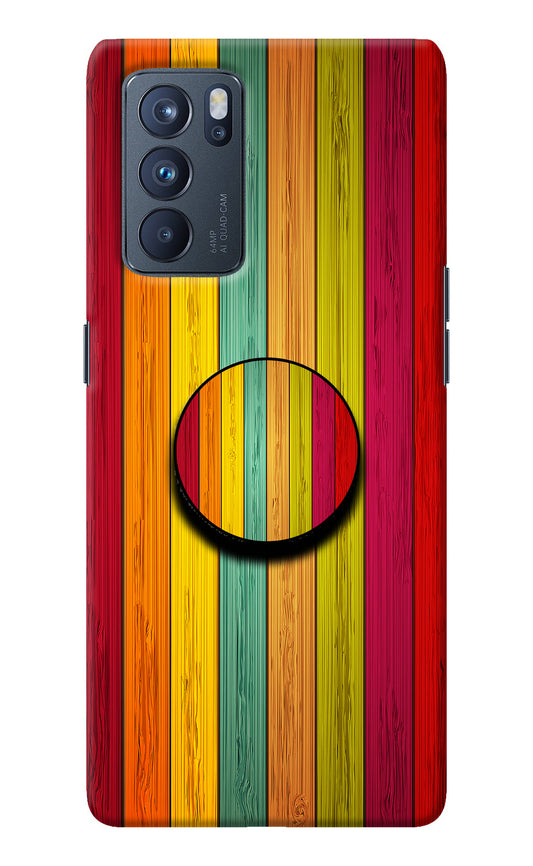 Multicolor Wooden Oppo Reno6 Pro 5G Pop Case