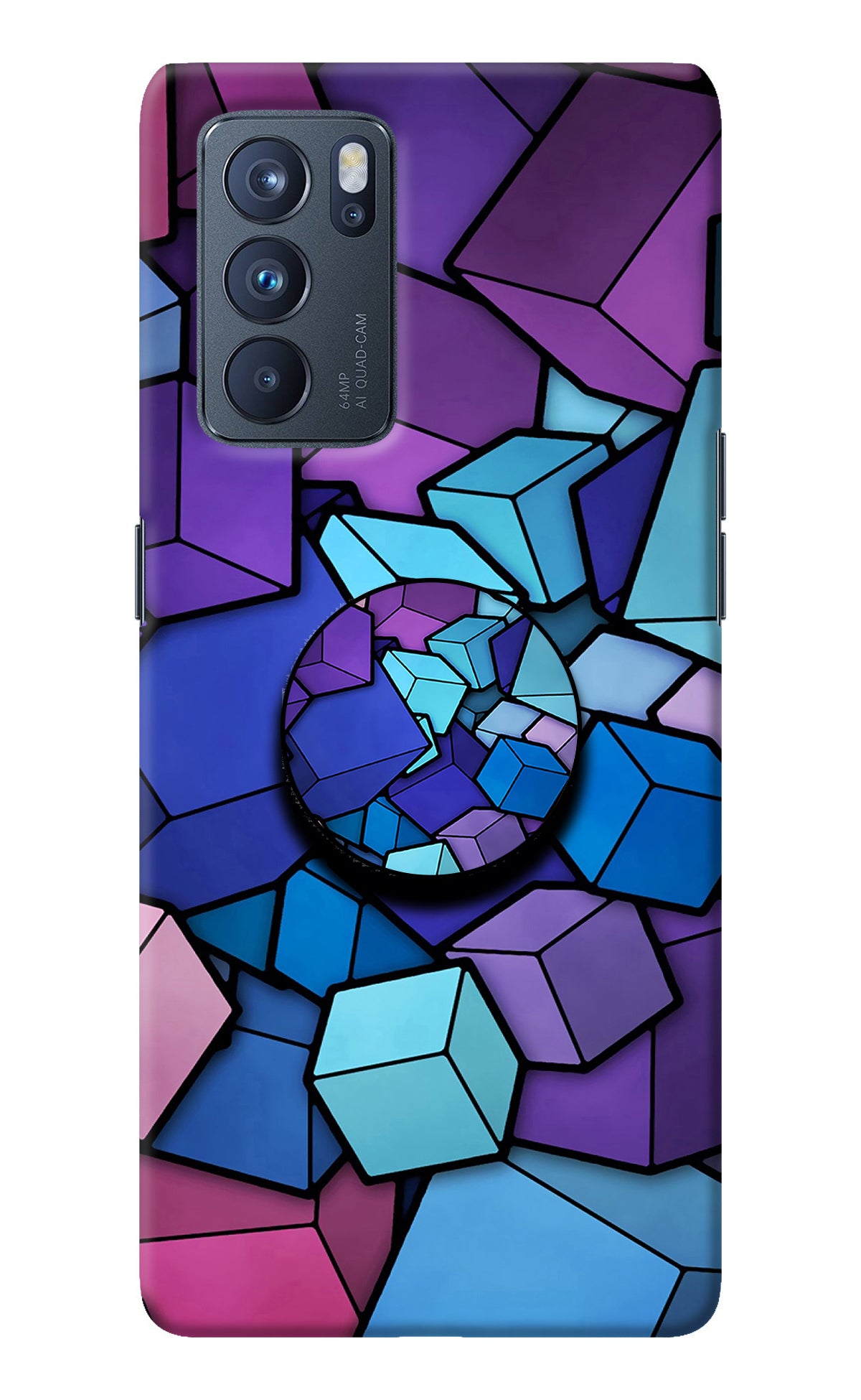 Cubic Abstract Oppo Reno6 Pro 5G Pop Case