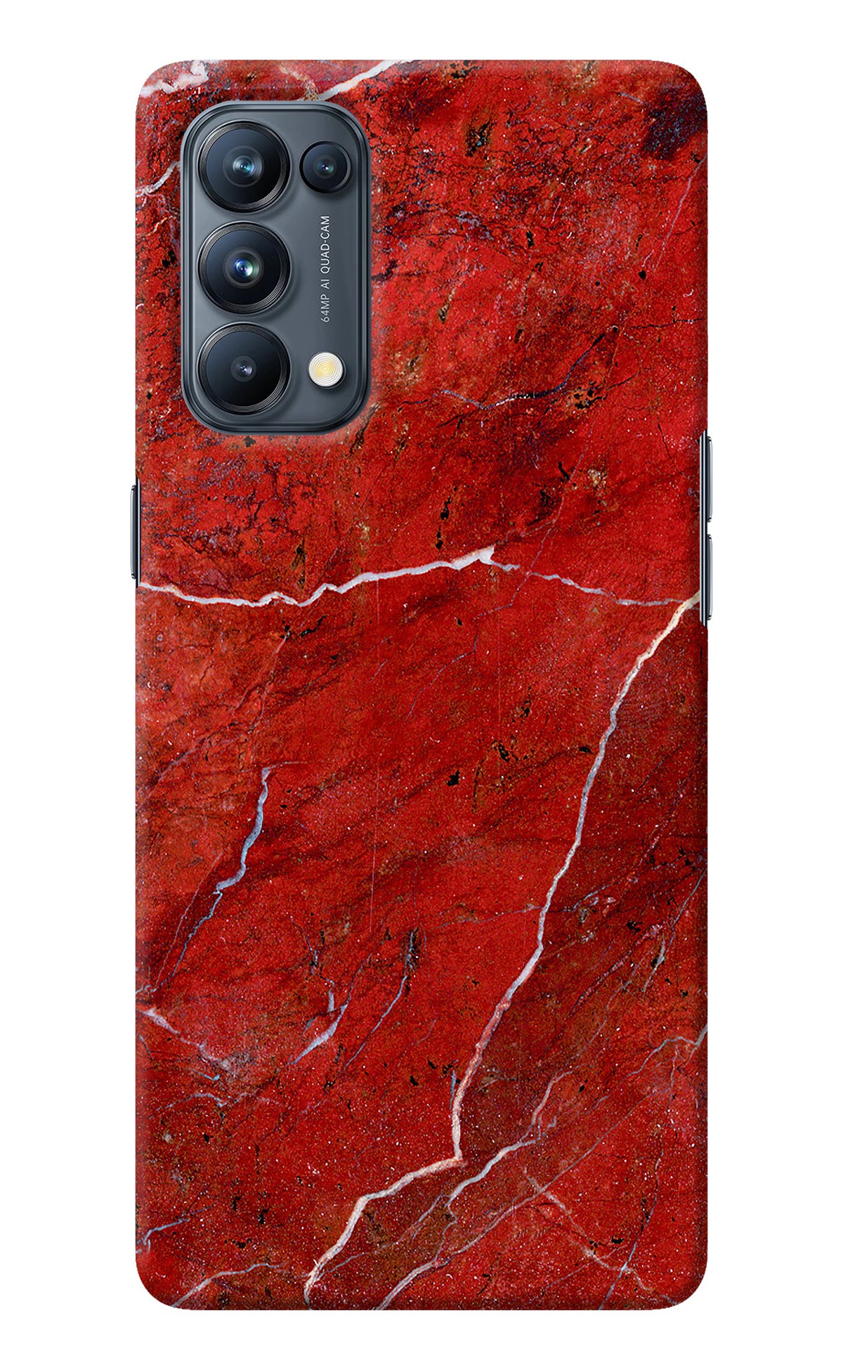 Red Marble Design Oppo Reno5 Pro 5G Back Cover