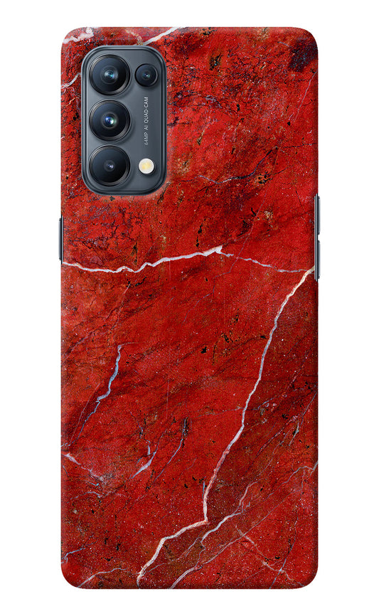 Red Marble Design Oppo Reno5 Pro 5G Back Cover