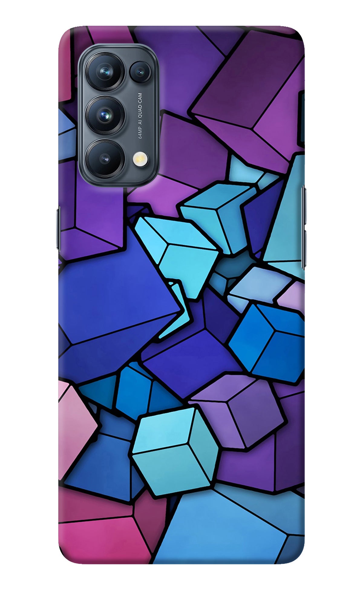 Cubic Abstract Oppo Reno5 Pro 5G Back Cover