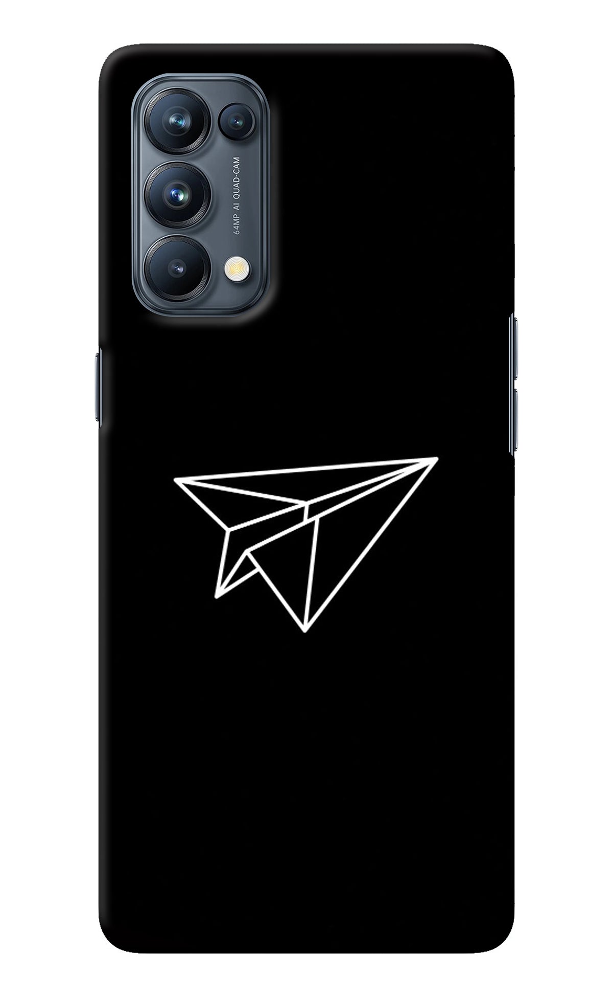 Paper Plane White Oppo Reno5 Pro 5G Back Cover