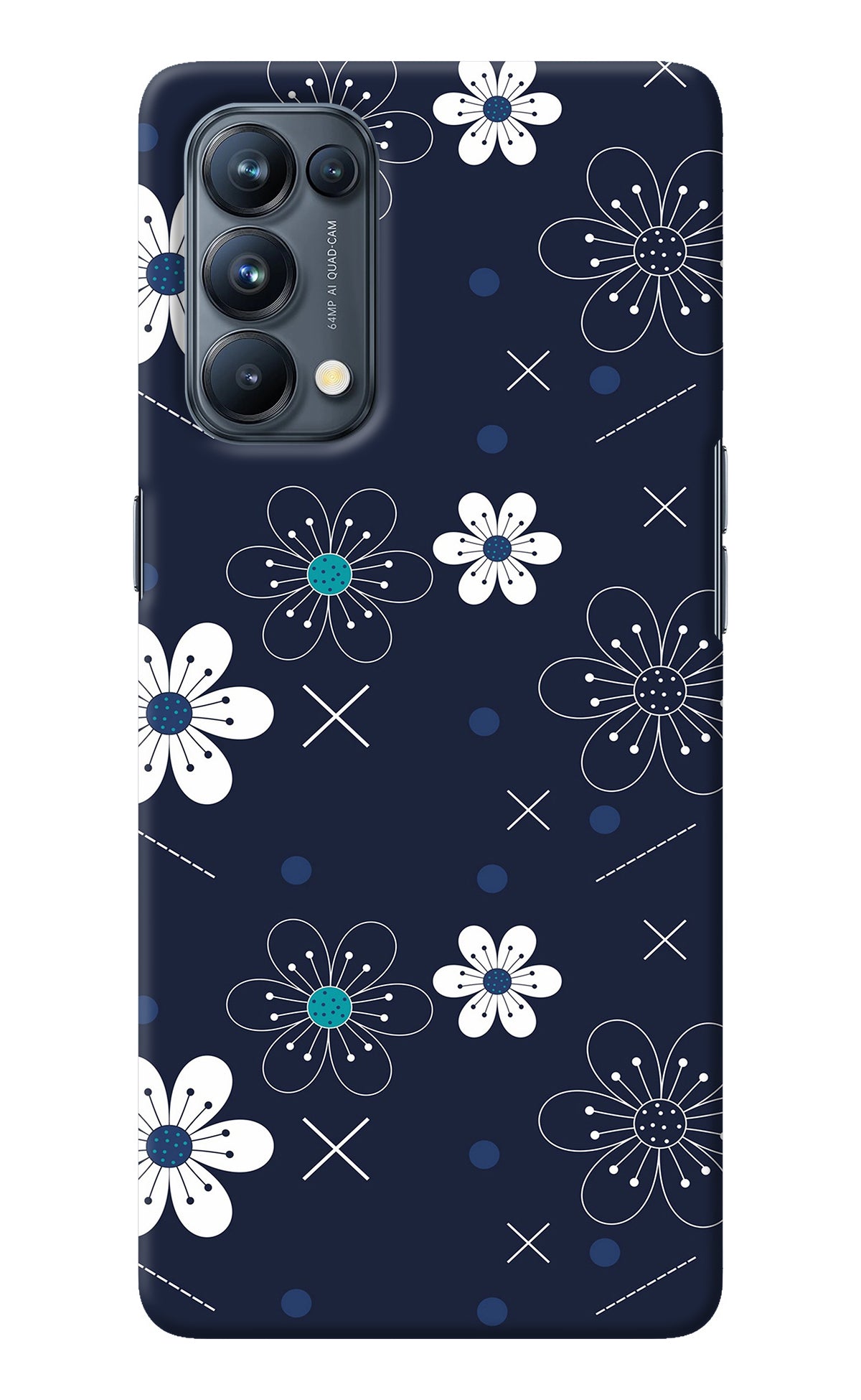 Flowers Oppo Reno5 Pro 5G Back Cover