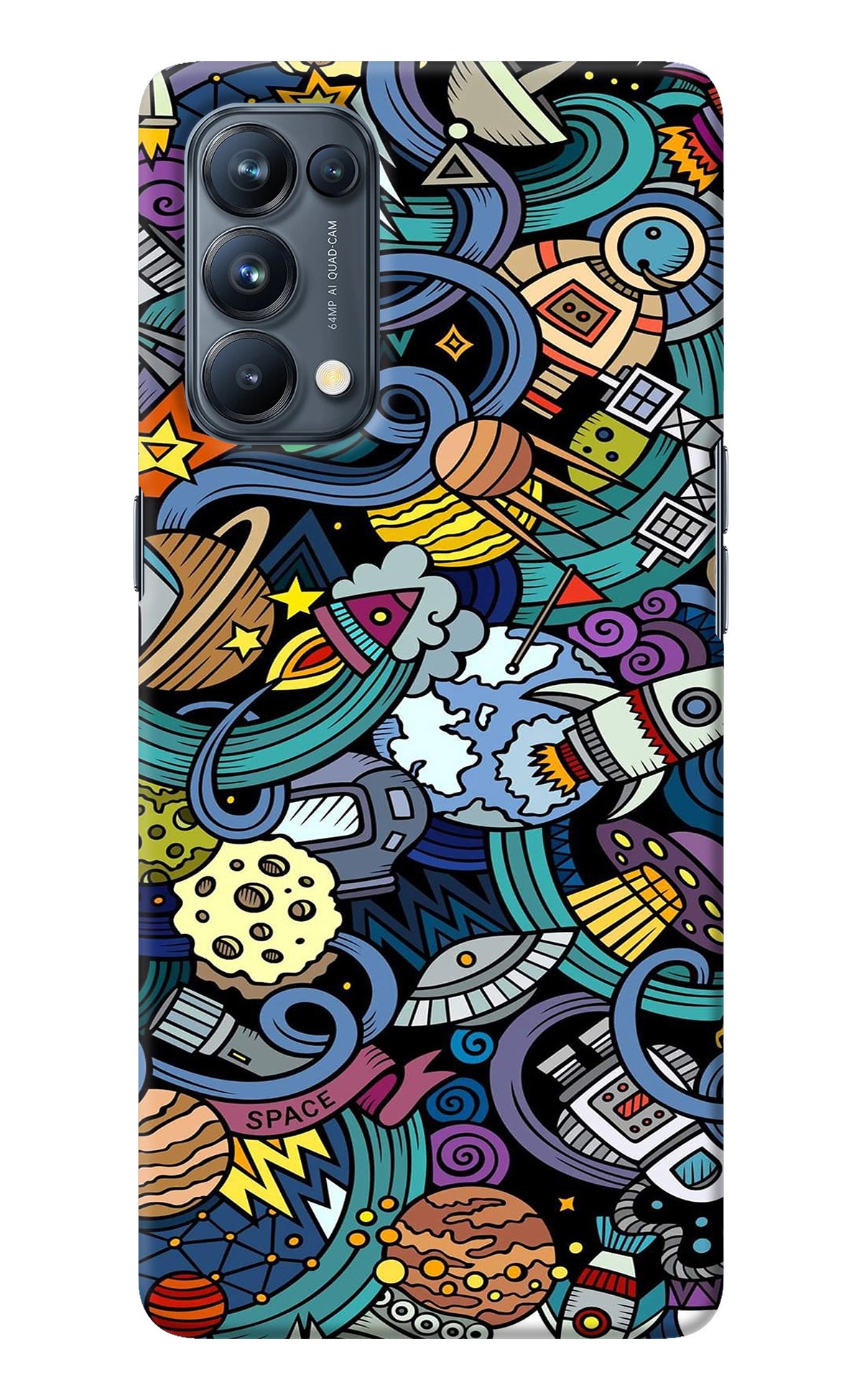 Space Abstract Oppo Reno5 Pro 5G Back Cover