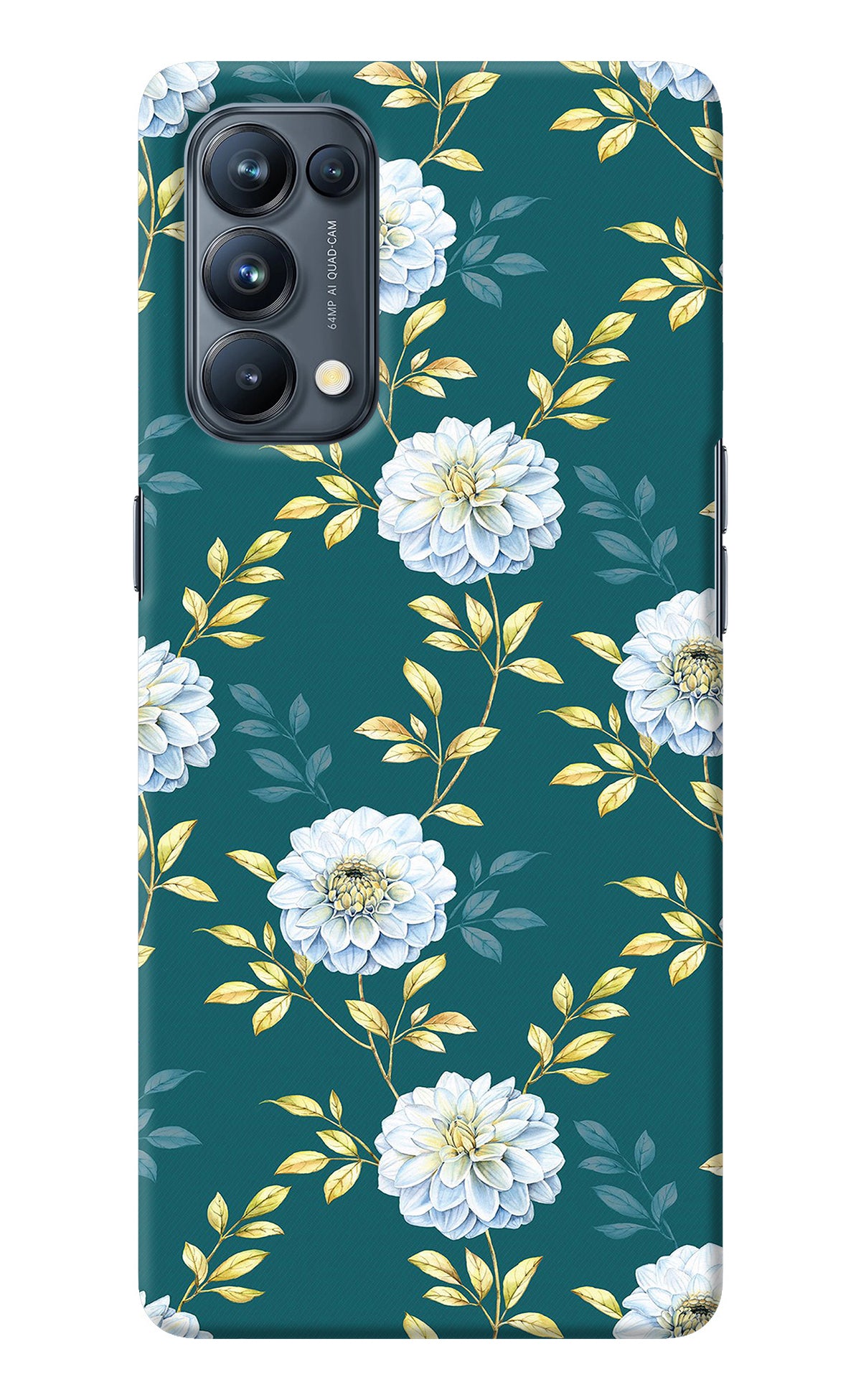 Flowers Oppo Reno5 Pro 5G Back Cover