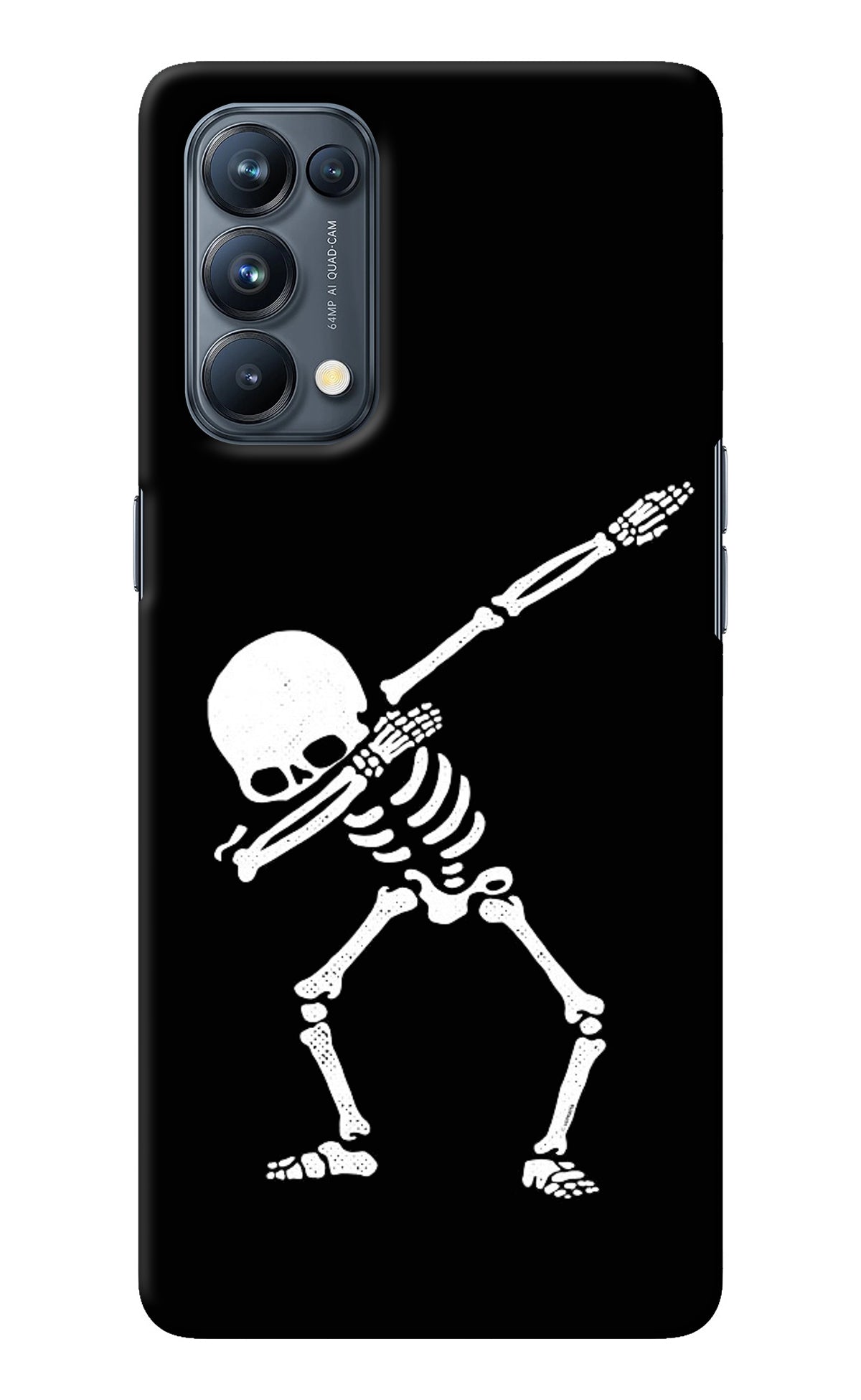 Dabbing Skeleton Art Oppo Reno5 Pro 5G Back Cover