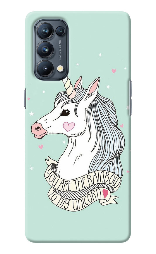 Unicorn Wallpaper Oppo Reno5 Pro 5G Back Cover