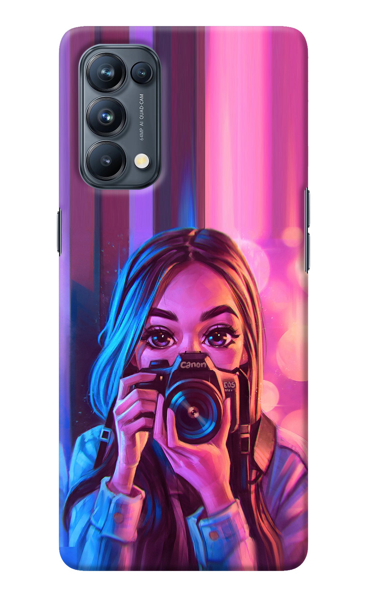 Girl Photographer Oppo Reno5 Pro 5G Back Cover