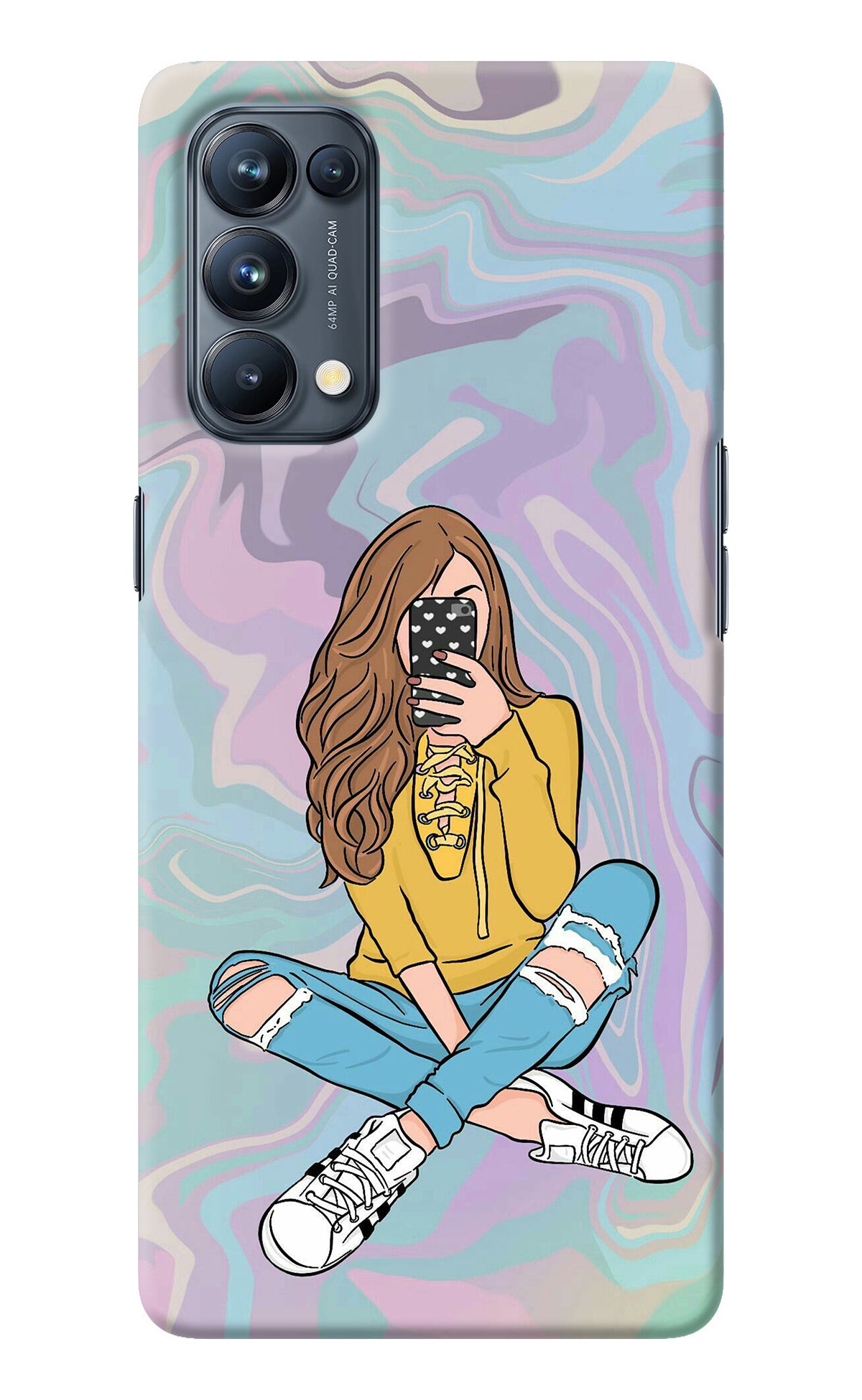 Selfie Girl Oppo Reno5 Pro 5G Back Cover