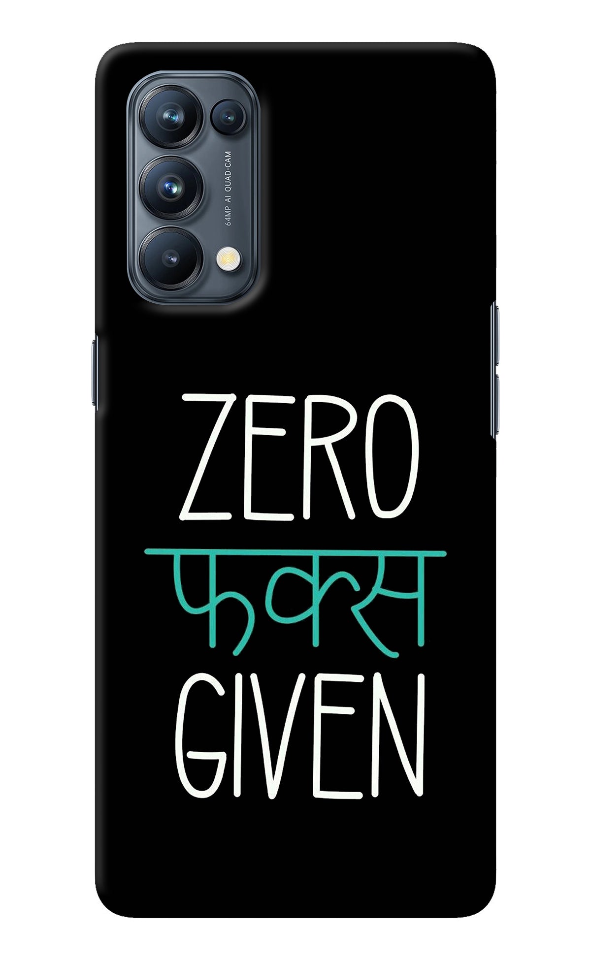 Zero Fucks Given Oppo Reno5 Pro 5G Back Cover