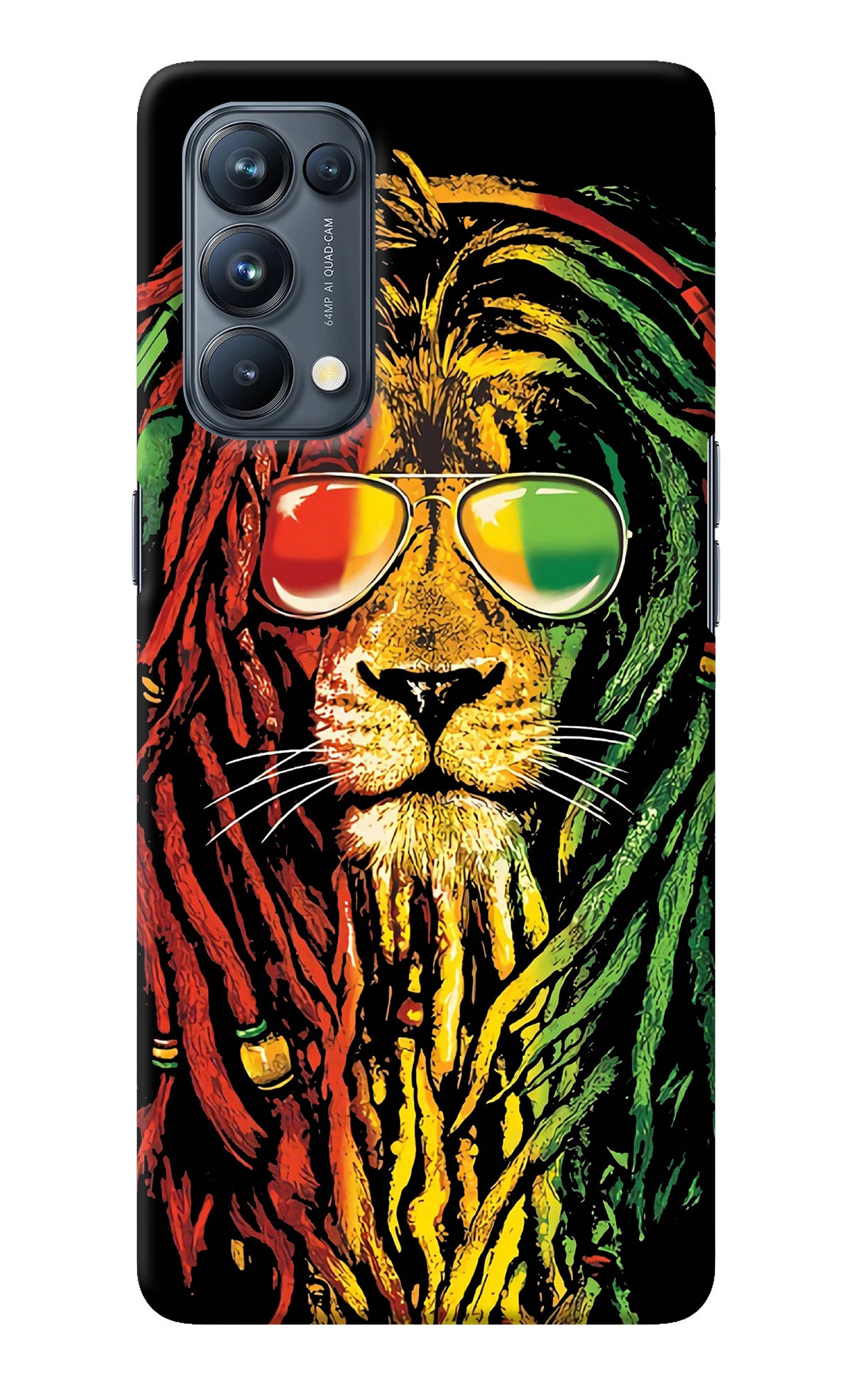 Rasta Lion Oppo Reno5 Pro 5G Back Cover