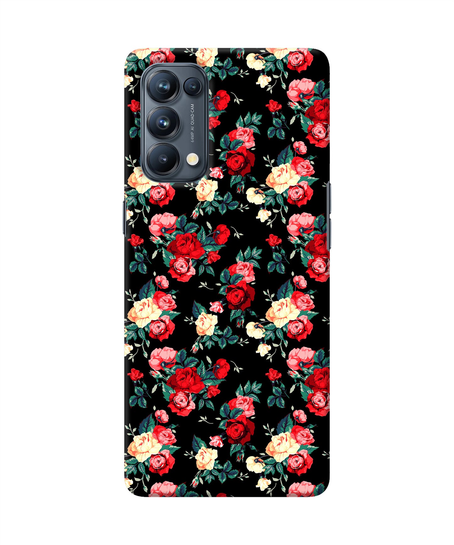 Rose Pattern Oppo Reno5 Pro 5G Back Cover