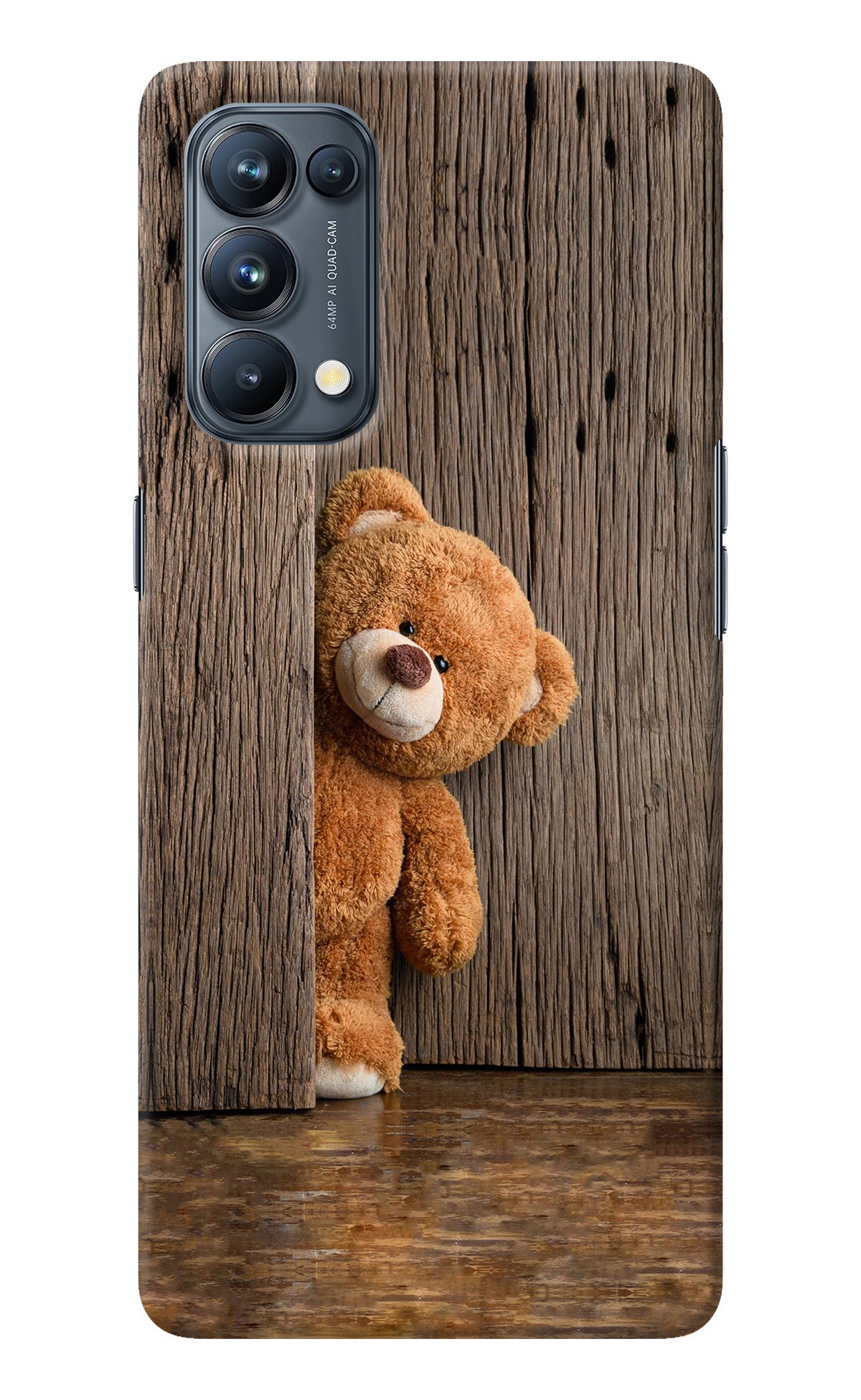 Teddy Wooden Oppo Reno5 Pro 5G Back Cover