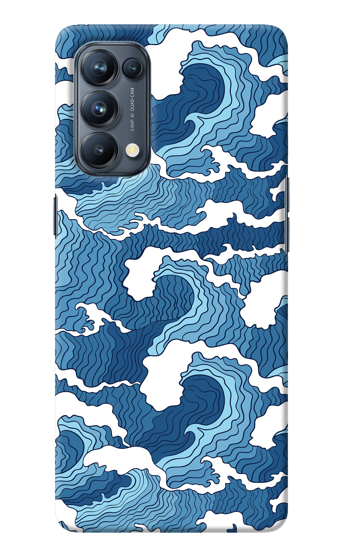 Blue Waves Oppo Reno5 Pro 5G Back Cover