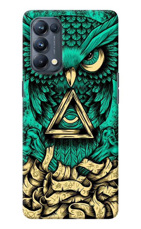 Green Owl Oppo Reno5 Pro 5G Back Cover