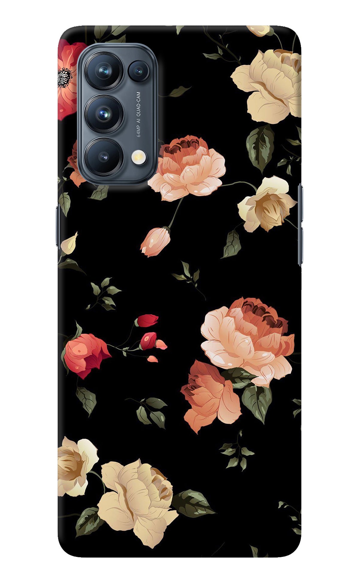 Flowers Oppo Reno5 Pro 5G Back Cover