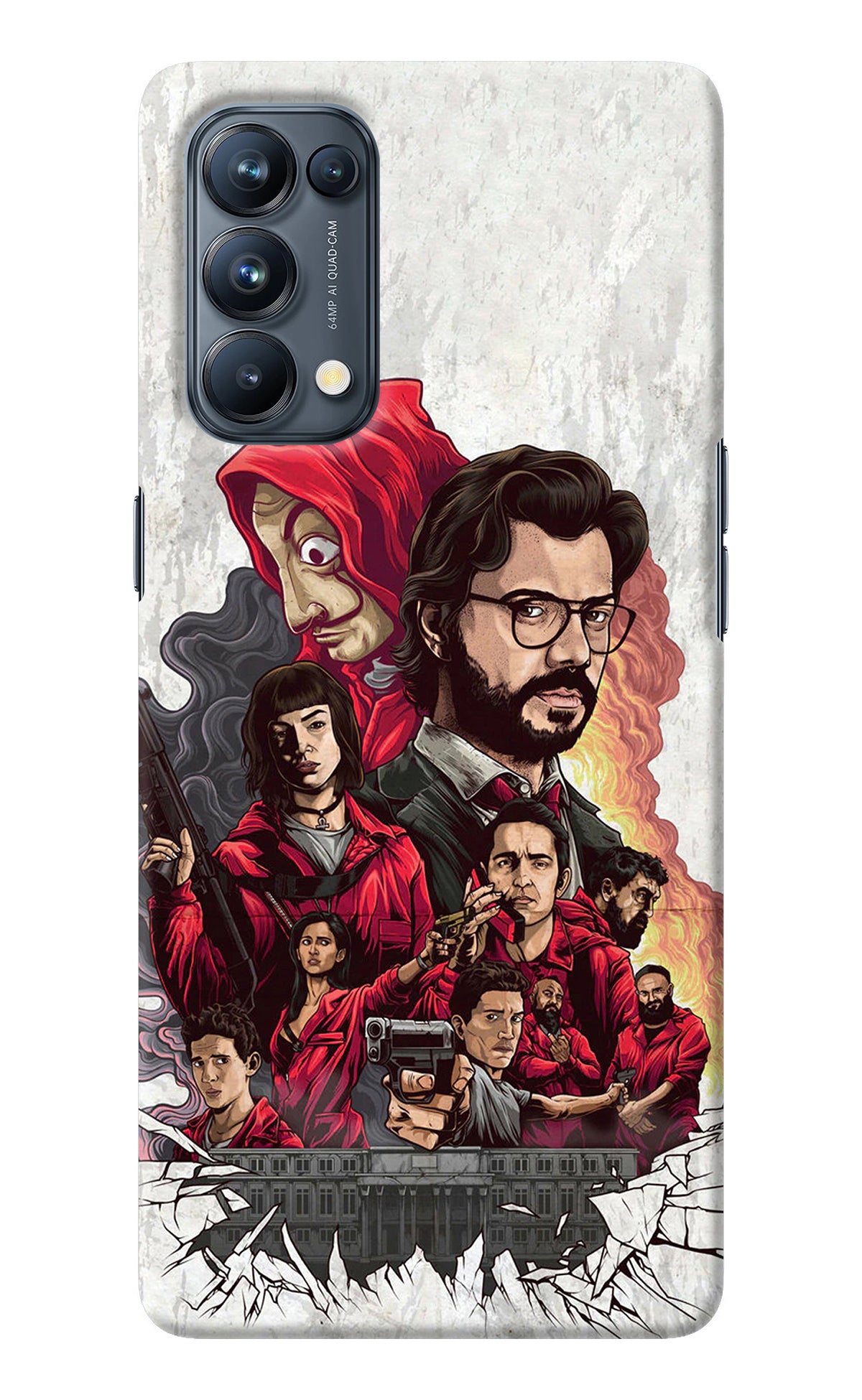 Money Heist Artwork Oppo Reno5 Pro 5G Back Cover