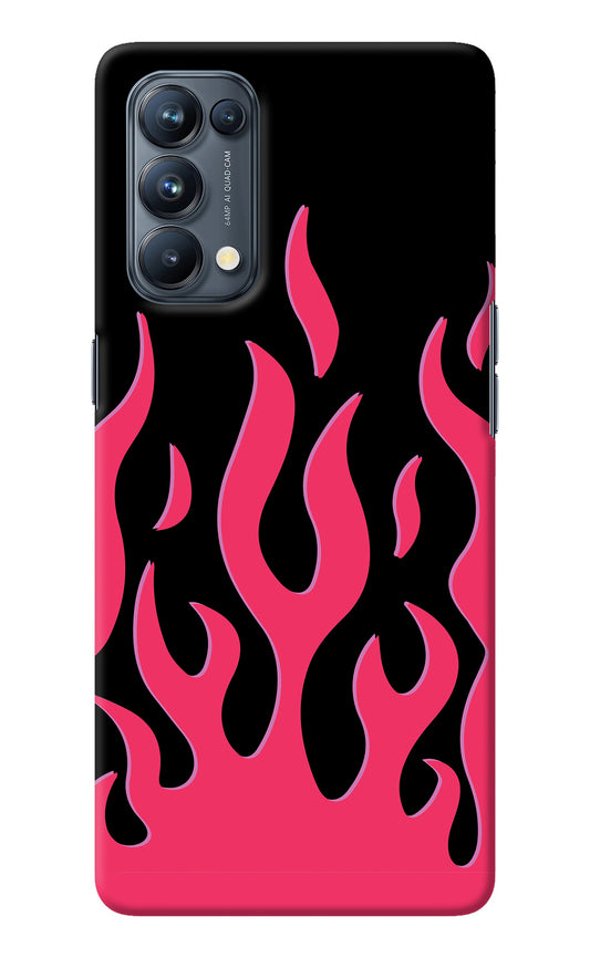 Fire Flames Oppo Reno5 Pro 5G Back Cover