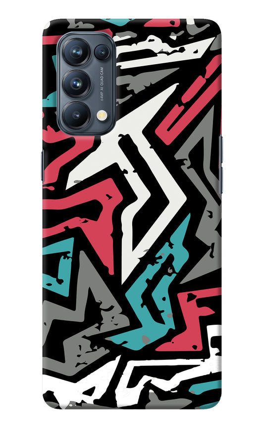 Geometric Graffiti Oppo Reno5 Pro 5G Back Cover