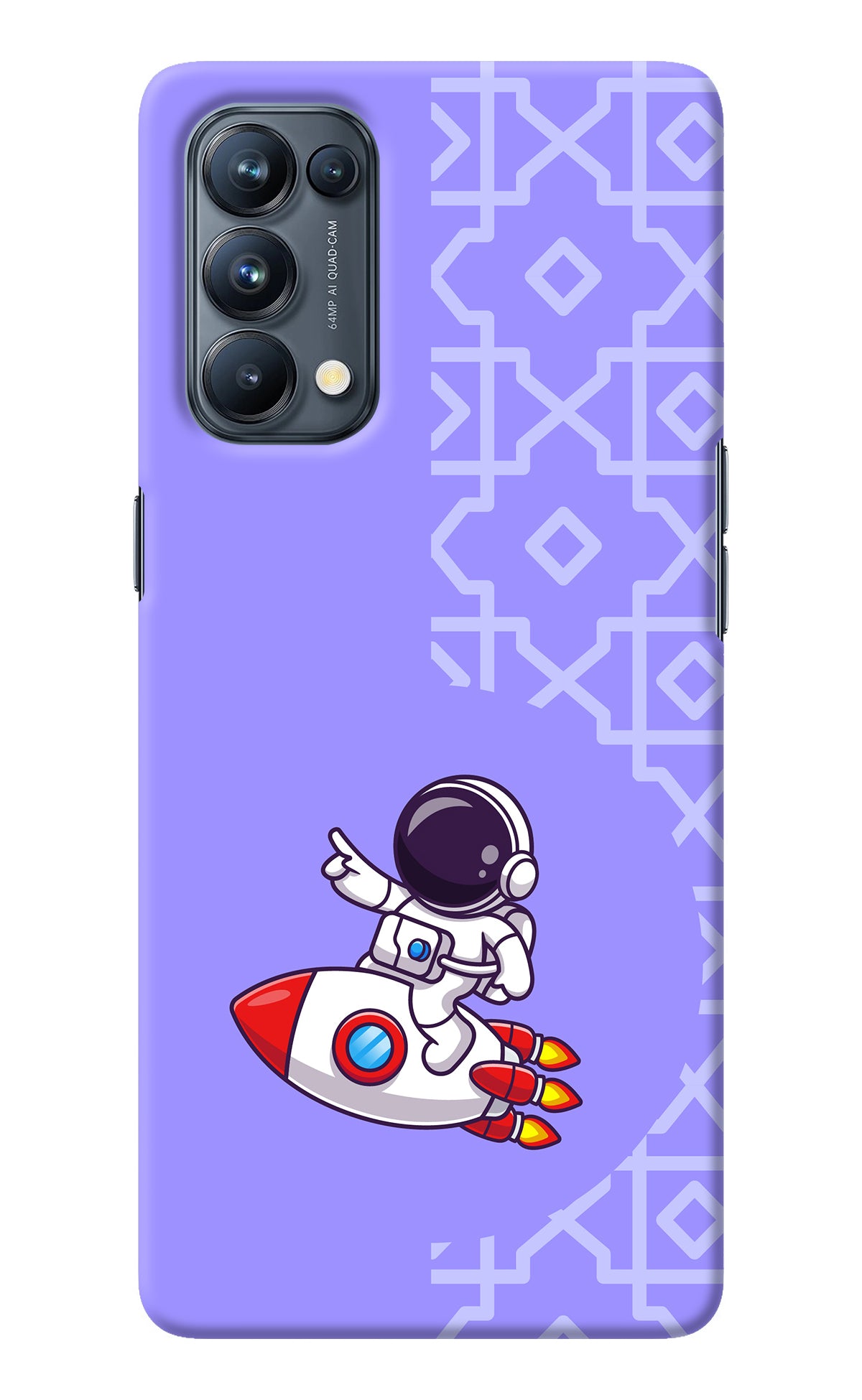 Cute Astronaut Oppo Reno5 Pro 5G Back Cover