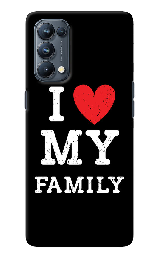 I Love My Family Oppo Reno5 Pro 5G Back Cover