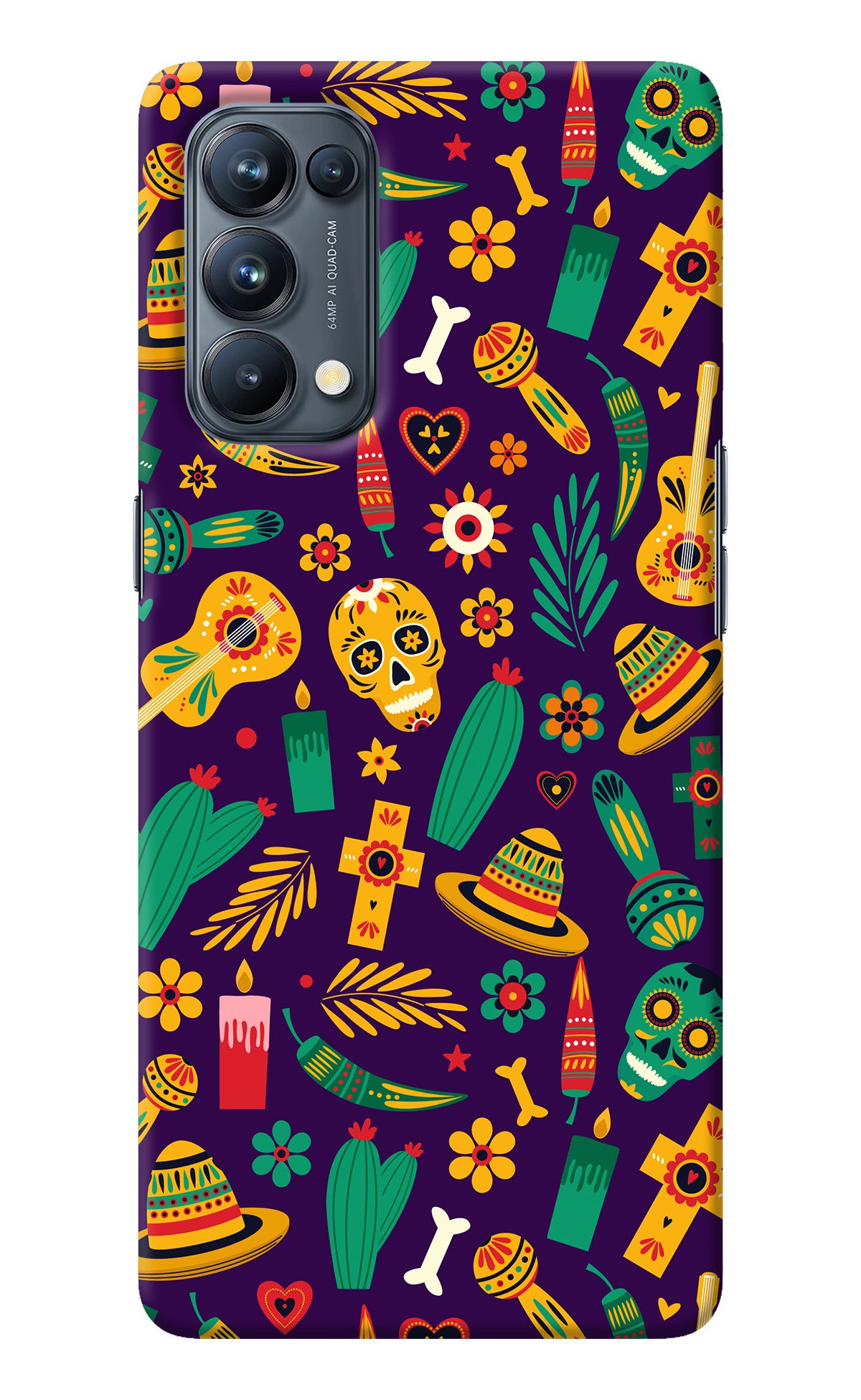 Mexican Artwork Oppo Reno5 Pro 5G Back Cover