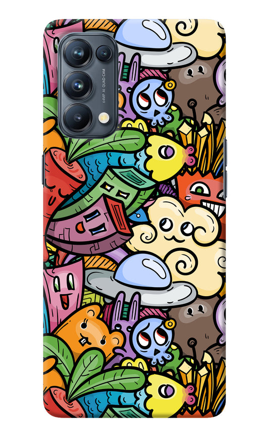 Veggie Doodle Oppo Reno5 Pro 5G Back Cover