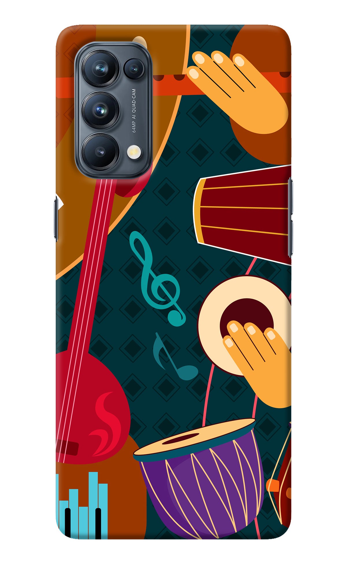 Music Instrument Oppo Reno5 Pro 5G Back Cover