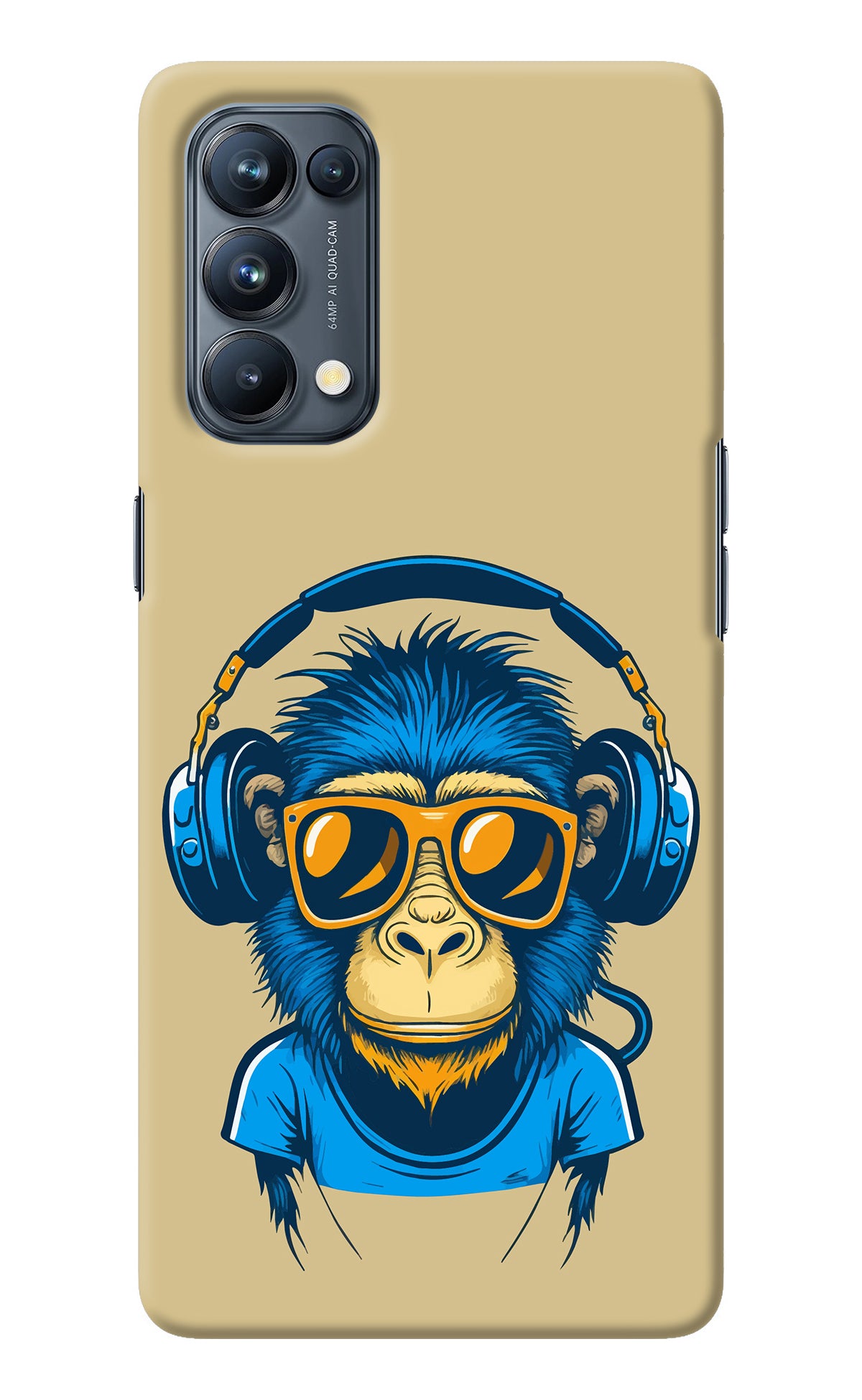 Monkey Headphone Oppo Reno5 Pro 5G Back Cover