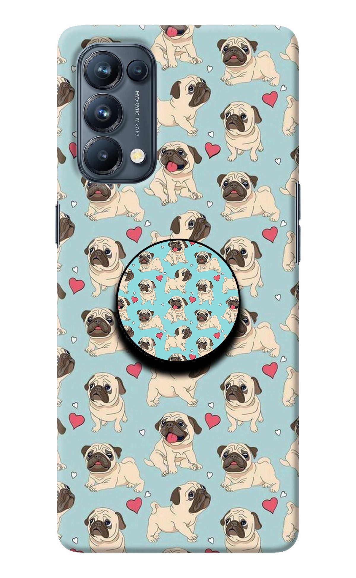 Pug Dog Oppo Reno5 Pro 5G Pop Case