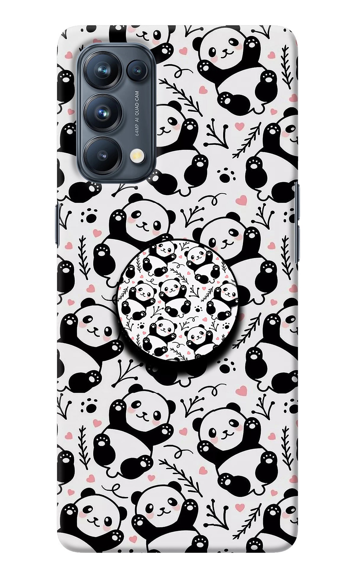 Cute Panda Oppo Reno5 Pro 5G Pop Case