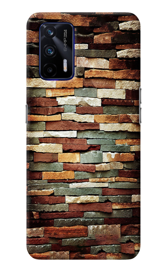 Bricks Pattern Realme GT 5G Back Cover