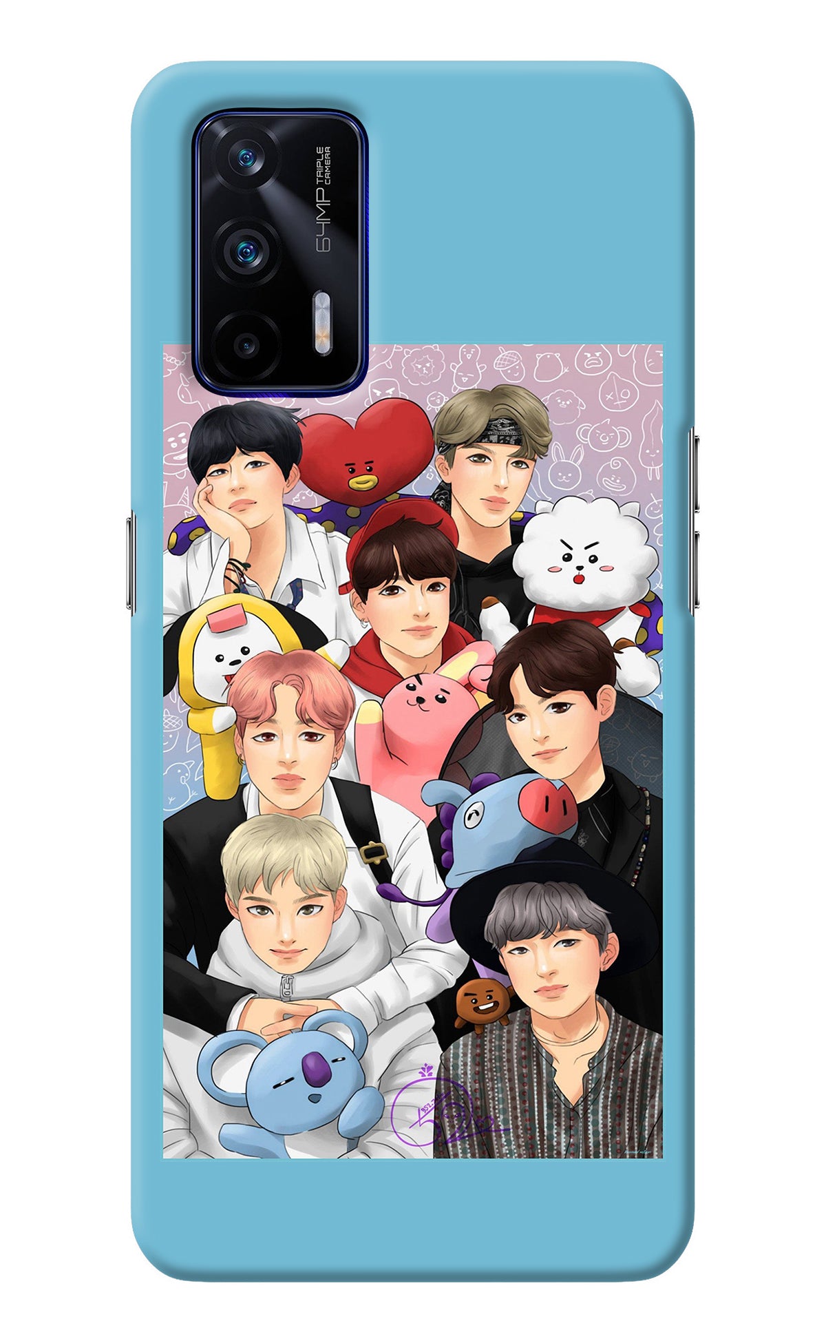 BTS with animals Realme GT 5G Back Cover