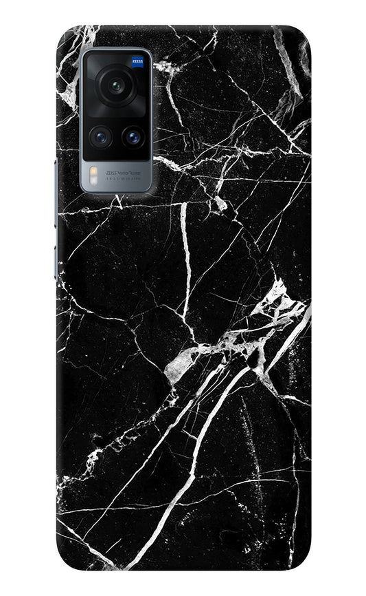 Black Marble Pattern Vivo X60 Back Cover