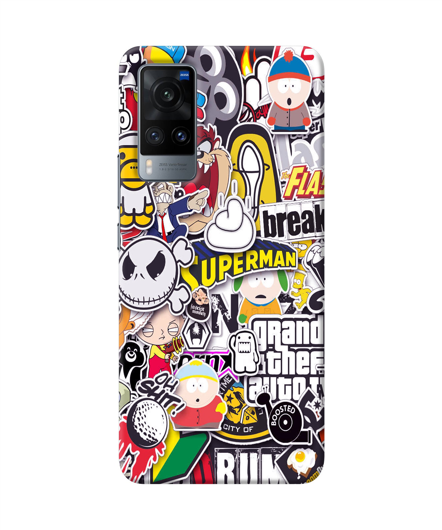 Sticker Bomb Vivo X60 Back Cover