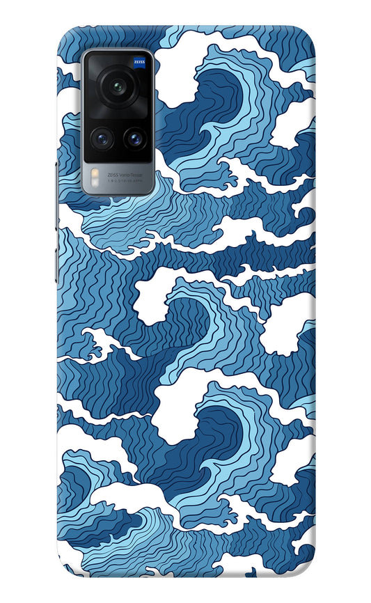 Blue Waves Vivo X60 Back Cover