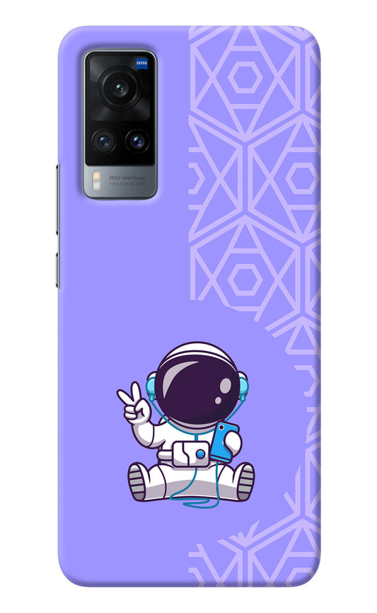 Cute Astronaut Chilling Vivo X60 Back Cover