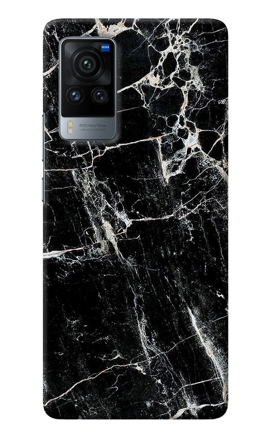 Black Marble Texture Vivo X60 Pro Back Cover