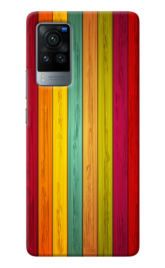 Multicolor Wooden Vivo X60 Pro Back Cover
