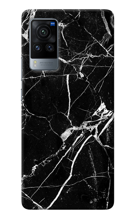 Black Marble Pattern Vivo X60 Pro Back Cover