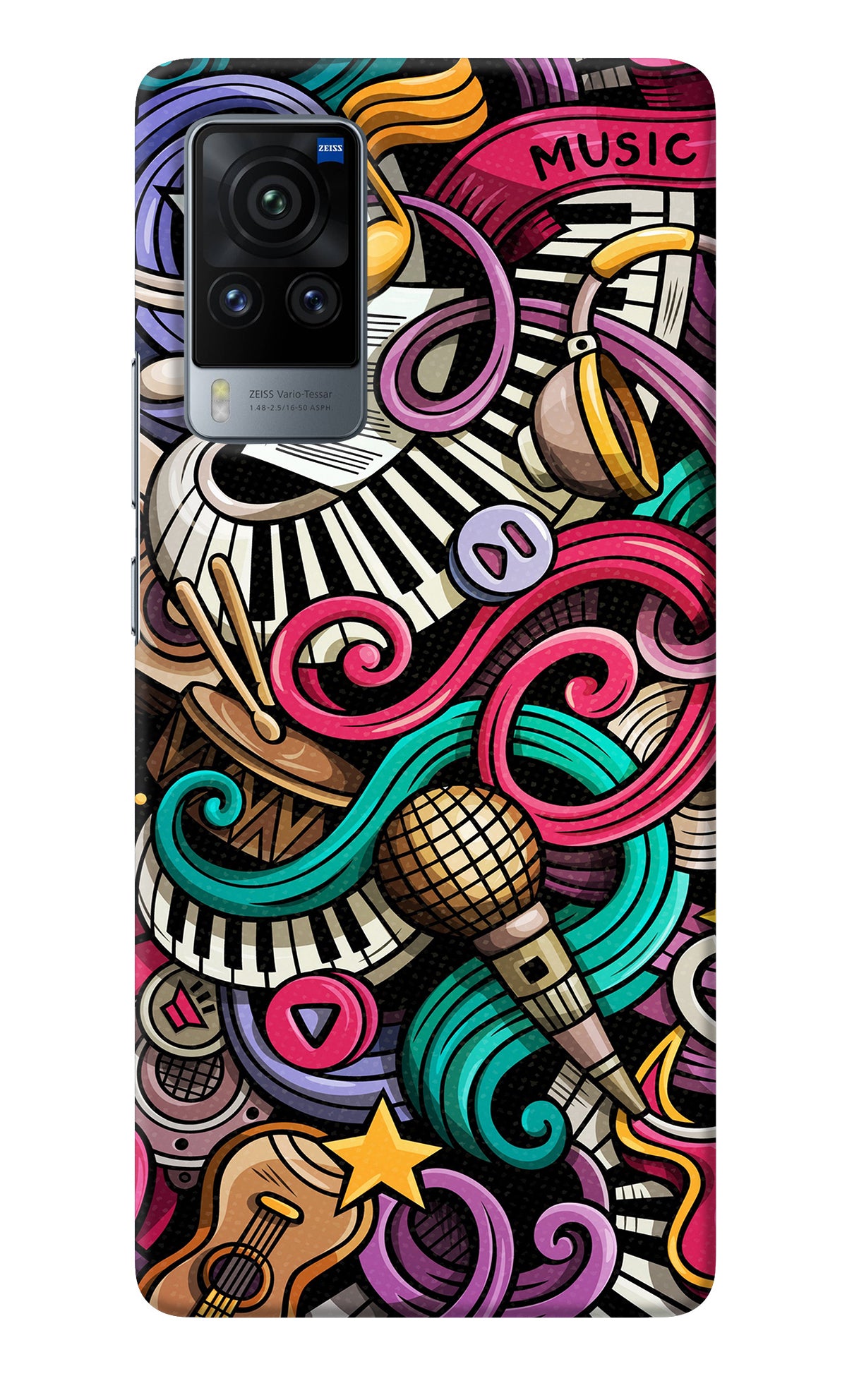 Music Abstract Vivo X60 Pro Back Cover