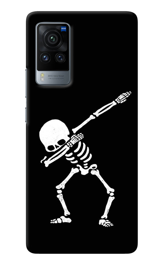 Dabbing Skeleton Art Vivo X60 Pro Back Cover