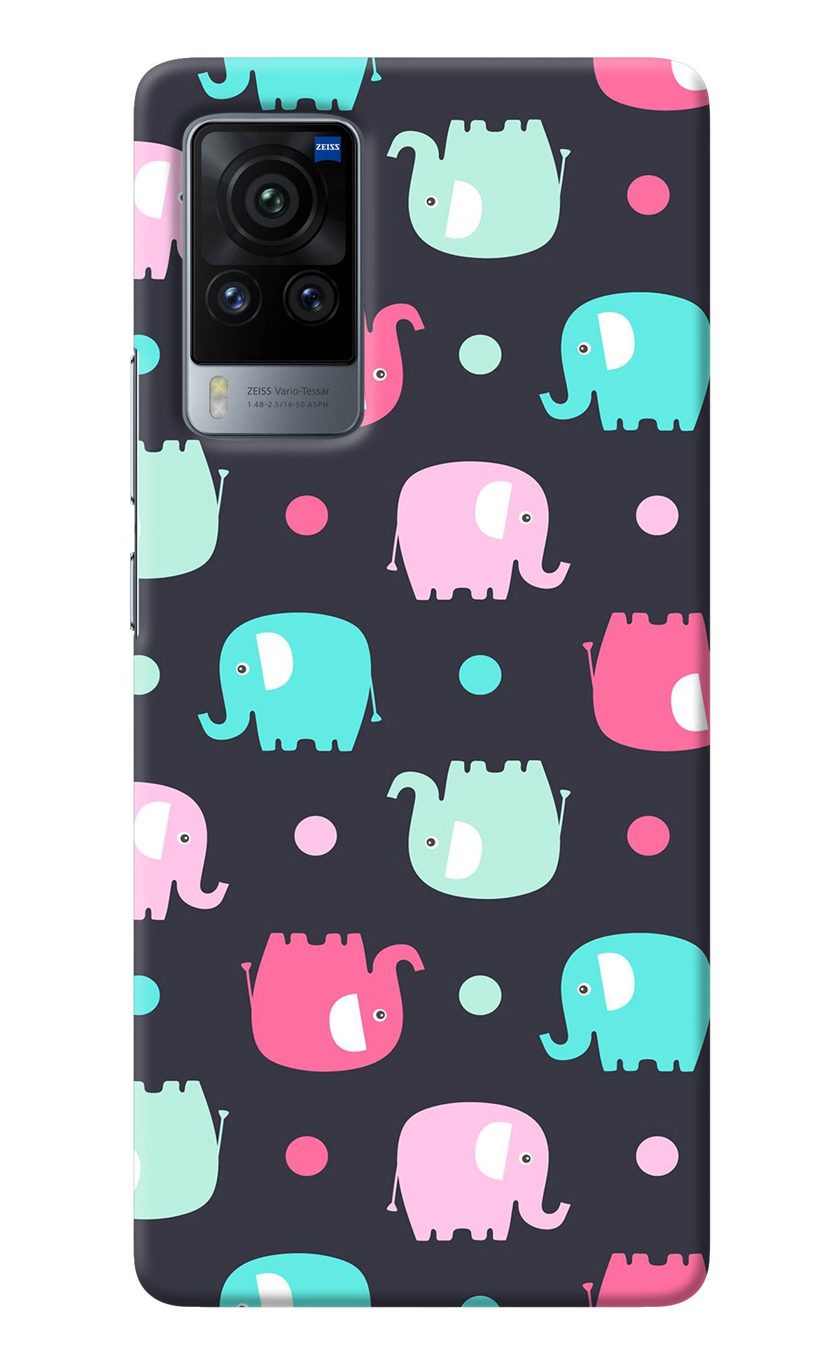 Elephants Vivo X60 Pro Back Cover