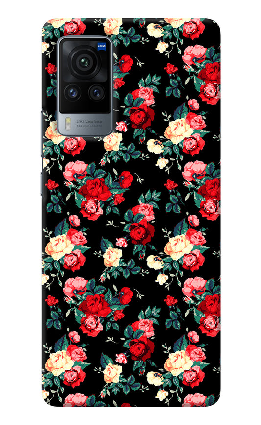 Rose Pattern Vivo X60 Pro Back Cover