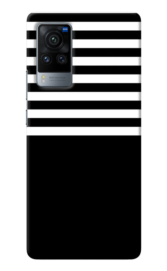 Black and White Print Vivo X60 Pro Back Cover