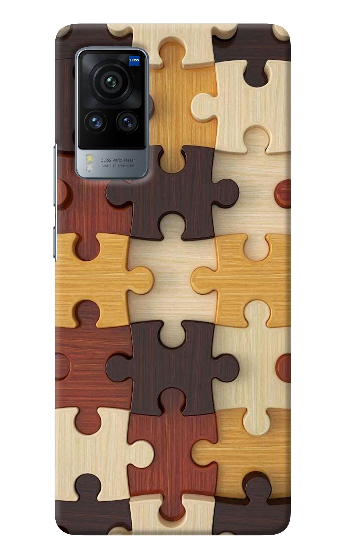 Wooden Puzzle Vivo X60 Pro Back Cover