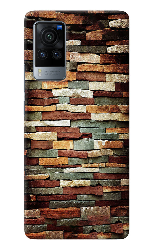 Bricks Pattern Vivo X60 Pro Back Cover