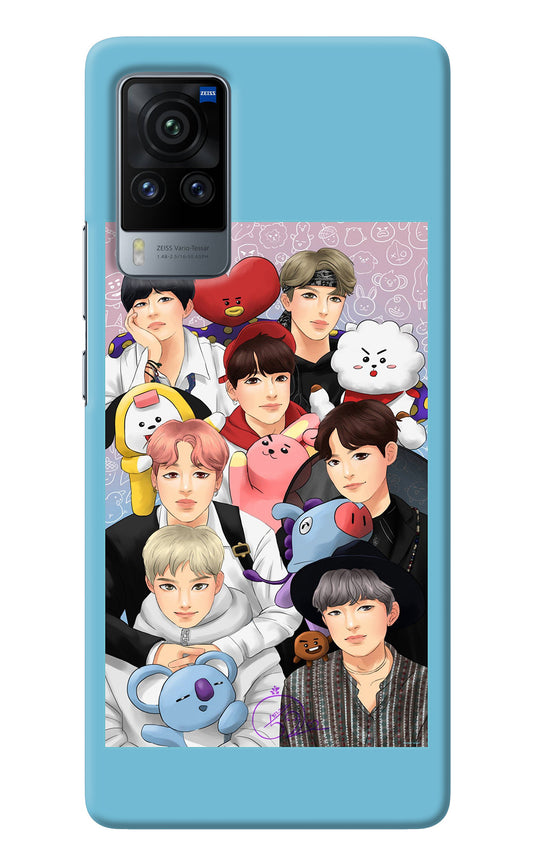 BTS with animals Vivo X60 Pro Back Cover