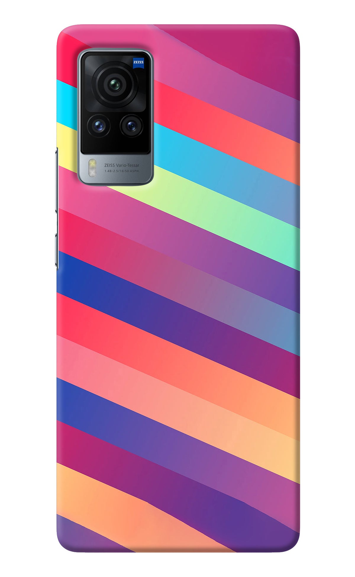 Stripes color Vivo X60 Pro Back Cover